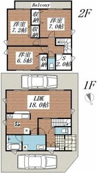 クレイドルガーデン八王子市川口町第８１　１号棟の物件間取画像